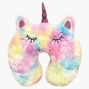 Furry Unicorn Travel Neck Pillow